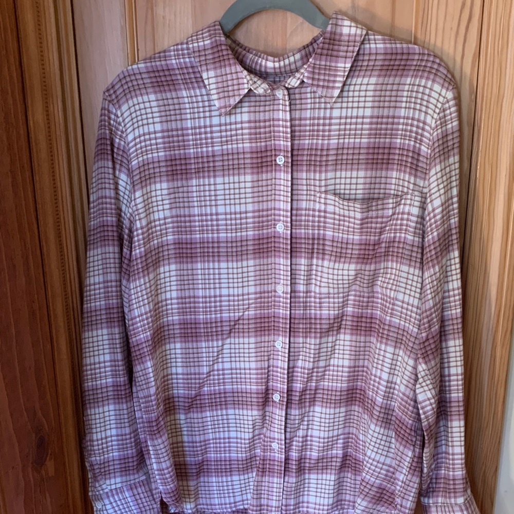 Treasure & Bond Plaid Button-Up Shirt